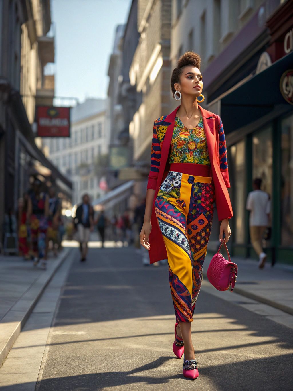 Model wearing trendy apparel from the latest FEMME collection